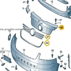 Uzlika uz restes Hrom Multivan bilde nr 20 - Volkswagen T5 03-