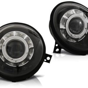 Black headlight set LH+RH - Volkswagen Lupo 98