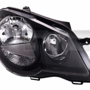 Left Black Headlight - Volkswagen Polo 05-