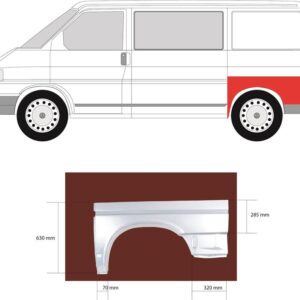 Arka labā Garais mazais gab - Volkswagen T4 90-