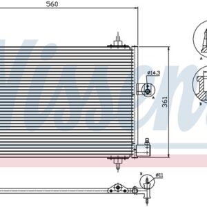 99-04 Radiators A/C Diz 1.8B Xara99/PG607 OE - Peugeot 406