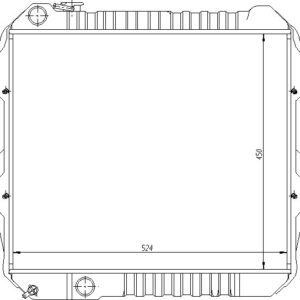 Radiātors 2.4D VW Taro - Toyota Hilux 89-94