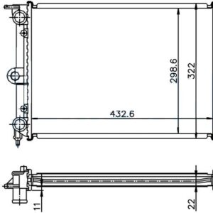 Radiators 1.3 43*32 TL - Volkswagen Golf II 83-