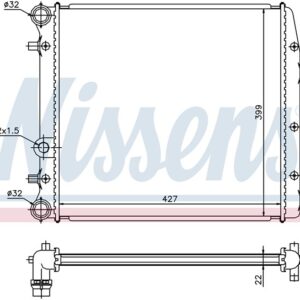 H/B Radiators DER IBIZA  01- 42*40 - Volkswagen Polo 01-